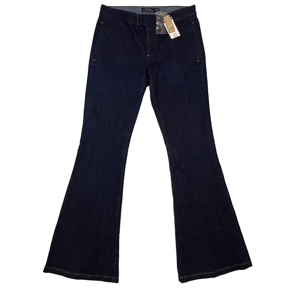 NEW WITH TAGS Polo Ralph Lauren Flare Jeans Bell Bottom Women's Size 4 Dark Wash